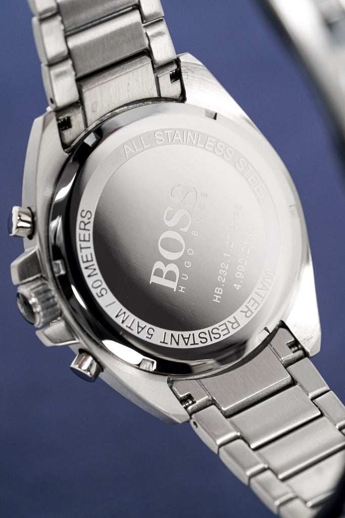 Hugo Boss Chronograph Driver Blue Dial Silver Steel Strap Watch for Men - 1513081 Buy Now By Hugo Boss