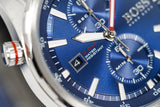 Hugo Boss Globetrotter Blue Dial Silver Steel Strap Watch for Men - 1513823 Buy Now By Hugo Boss