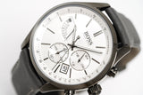 Hugo Boss Grand Prix White Dial Grey Leather Strap Watch for Men - 1513633 Buy Now By Hugo Boss