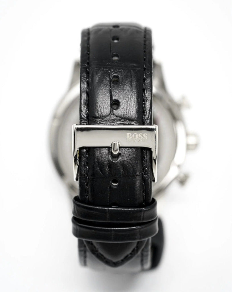 Hugo Boss Rafale Chronograph Quartz Blue Dial Black Leather Strap Watch For Men - HB1513391 Buy Now By Hugo Boss