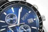 Hugo Boss Rafale Chronograph Quartz Blue Dial Black Leather Strap Watch For Men - HB1513391 Buy Now By Hugo Boss