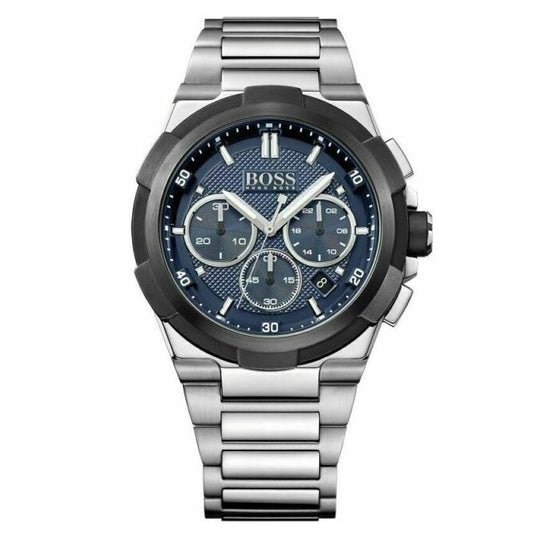 Hugo Boss Supernova Chronograph Blue Dial Silver Steel Strap Watch for Men - 1513360 Buy Now By Hugo Boss