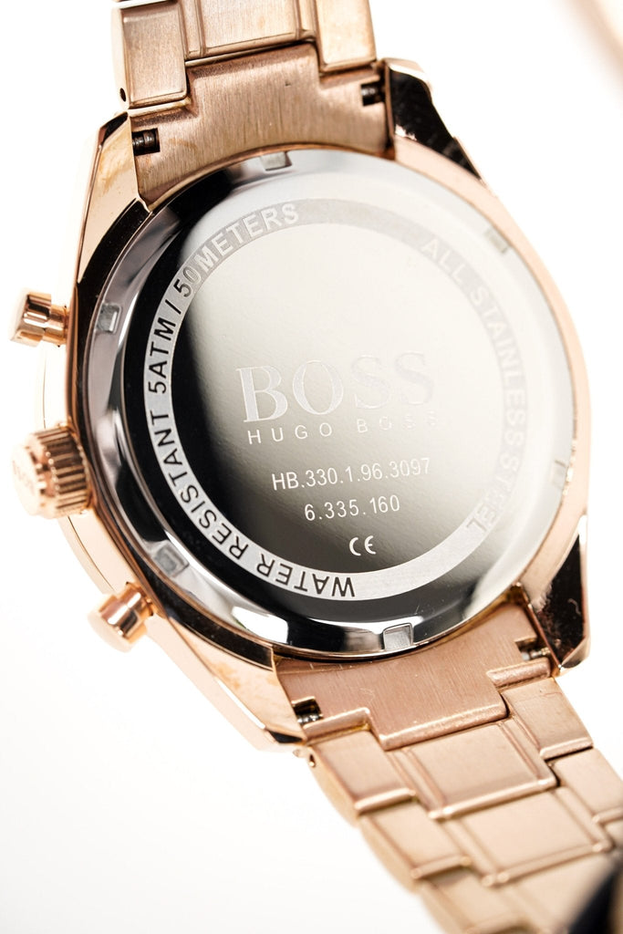 Hugo Boss Trophy Grey Dial Rose Gold Steel Strap Watch for Men - 1513632 Buy Now By Hugo Boss