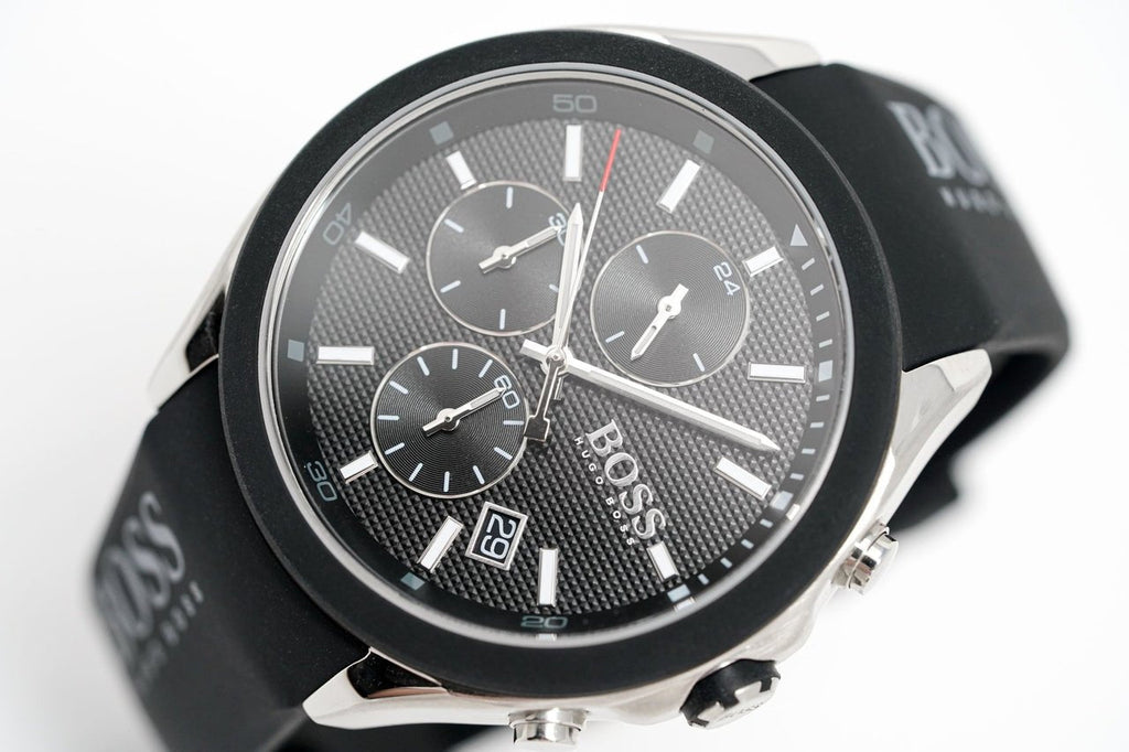 Hugo Boss Velocity Black Dial Black Leather Strap Watch for Men - 1513716 Buy Now By Hugo Boss