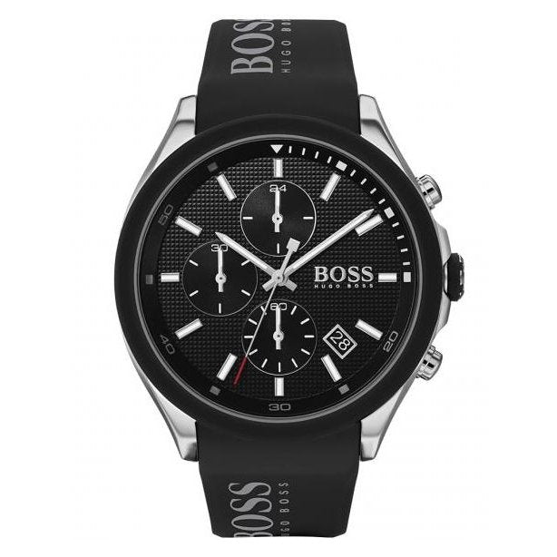 Hugo Boss Velocity Black Dial Black Leather Strap Watch for Men - 1513716 Buy Now By Hugo Boss