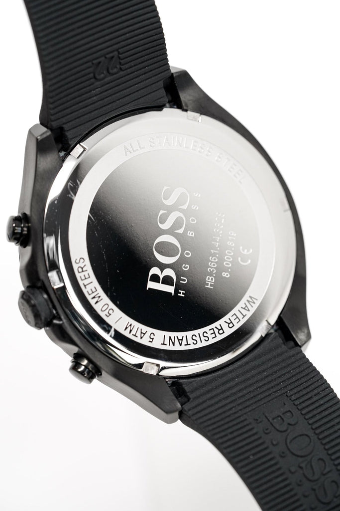 Hugo Boss Velocity Black Dial Black Rubber Strap Watch for Men - 1513720 Buy Now By Hugo Boss