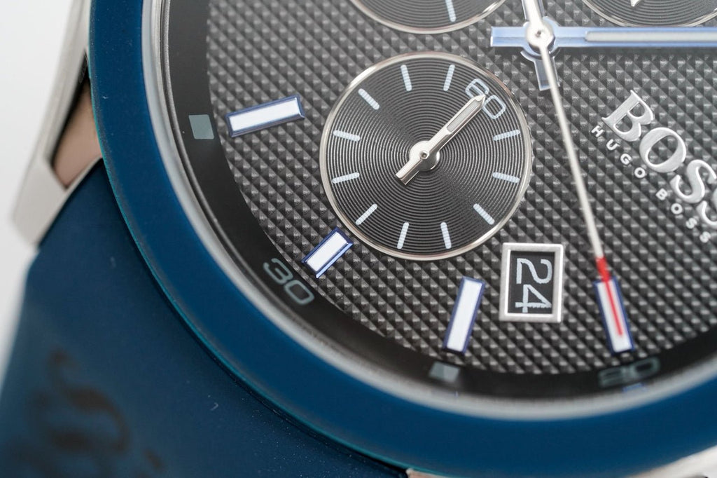 Hugo Boss Velocity Black Dial Blue Rubber Strap Watch for Men - 1513717 Buy Now By Hugo Boss