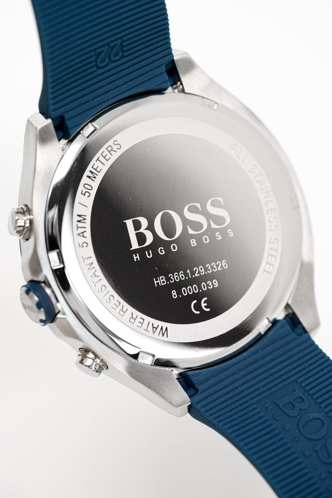 Hugo Boss Velocity Black Dial Blue Rubber Strap Watch for Men - 1513717 Buy Now By Hugo Boss