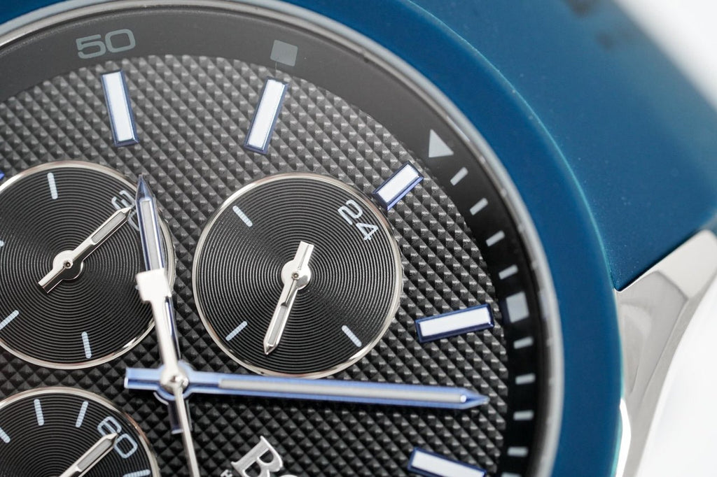 Hugo Boss Velocity Black Dial Blue Rubber Strap Watch for Men - 1513717 Buy Now By Hugo Boss