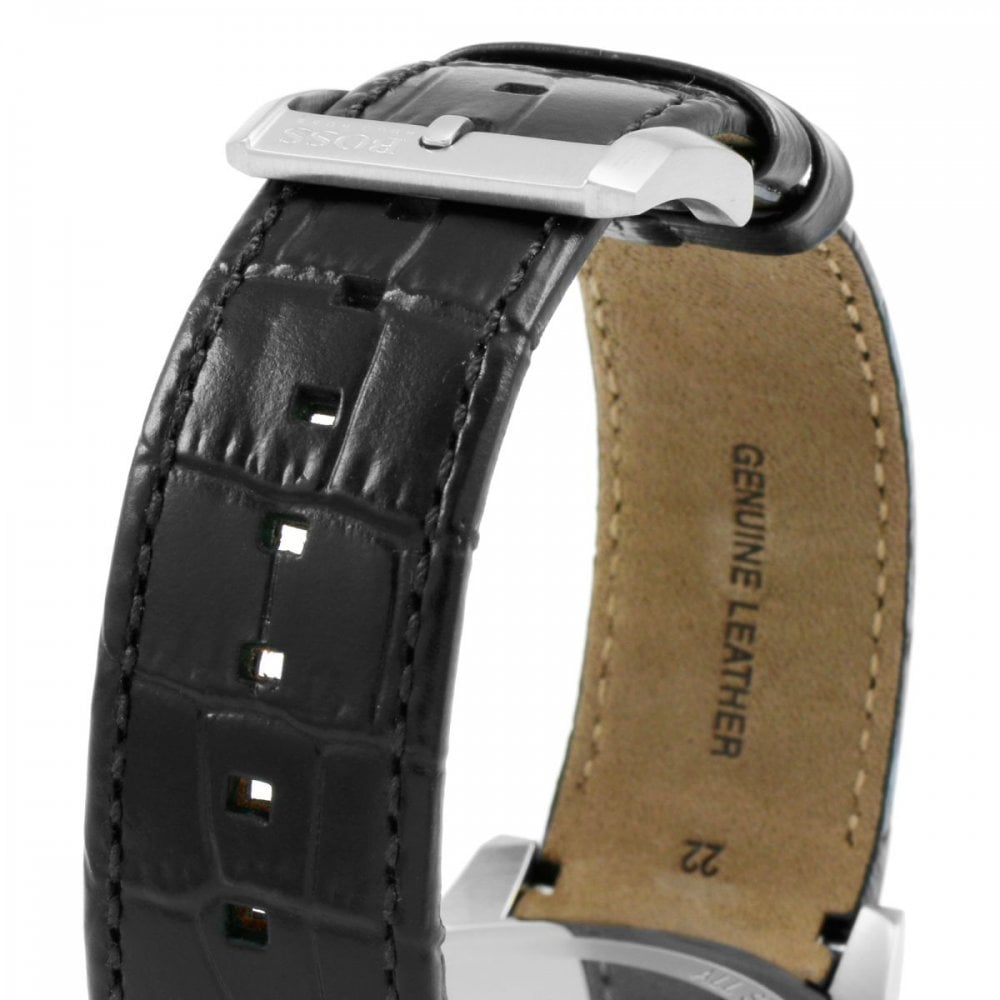 Hugo Boss Rafale Chronograph Blue Dial Black Leather Strap Watch For Men - 1513391 Buy Now By Hugo Boss