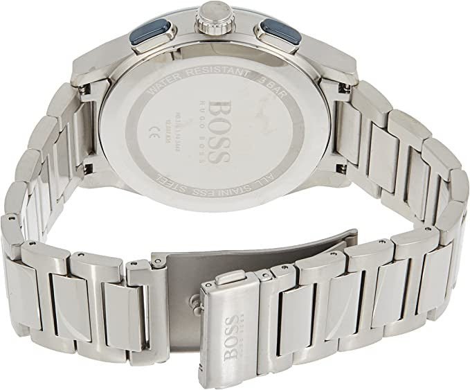Hugo Boss Peak Chronograph Blue Dial Silver Steel Strap Watch for Men - 1513763 Buy Now By Hugo Boss