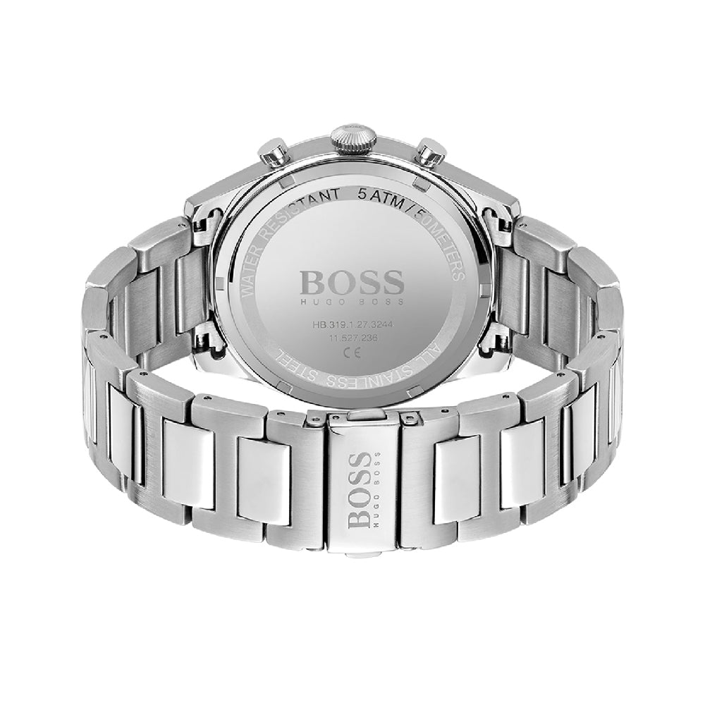 Hugo Boss Hero Chronograph White Dial Silver Steel Strap Watch for Men - 1513875 Buy Now By Hugo Boss