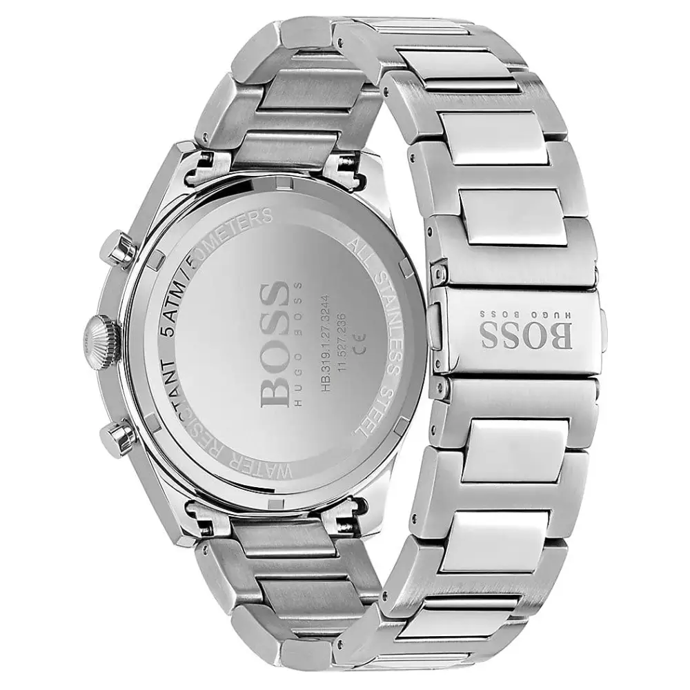 Hugo Boss Pioneer Blue Dial Silver Steel Strap Watch for Men - 1513867 Buy Now By Hugo Boss