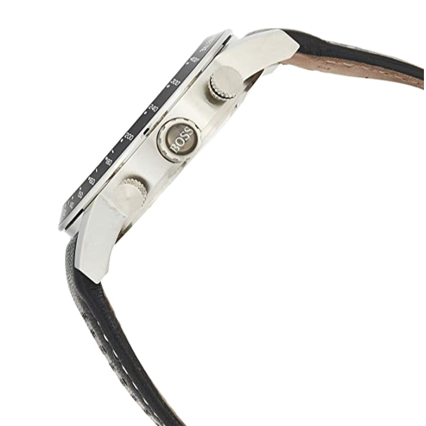 Hugo Boss Rafale Chronograph Quartz Silver Dial Black Leather Strap Watch For Men - 1513403 Buy Now By Hugo Boss