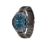 Hugo Boss Santiago Blue Dial Grey Steel Strap Watch for Men - 1513863 Buy Now By Hugo Boss