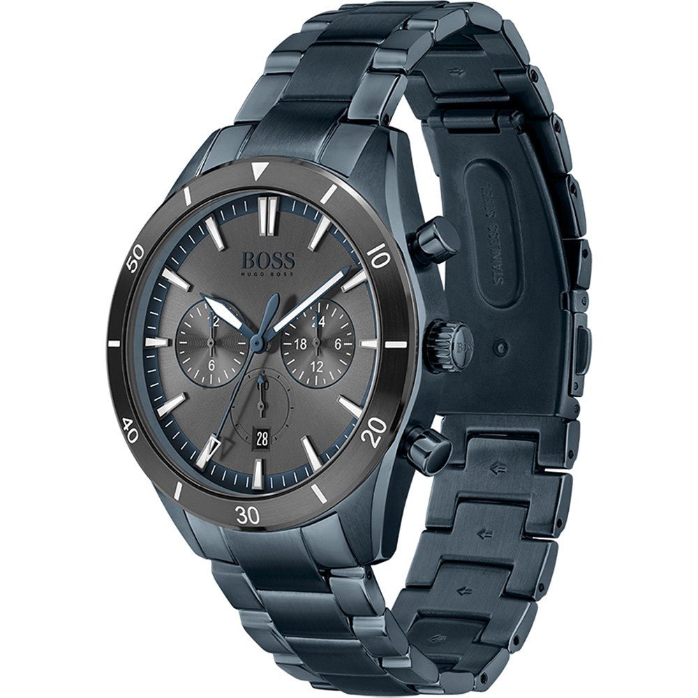 Hugo Boss Santiago Grey Dial Blue Steel Strap Watch for Men - 1513865 Buy Now By Hugo Boss