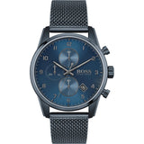 Hugo Boss Skymaster Chronograph Blue Dial Blue Mesh Bracelet Watch for Men - 1513836 Buy Now By Hugo Boss