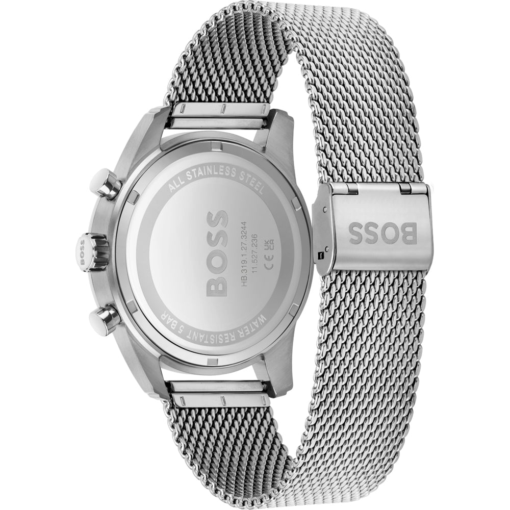 Hugo Boss Skymaster Green Dial Silver Mesh Bracelet Watch for Men - 1513938 Buy Now By Hugo Boss