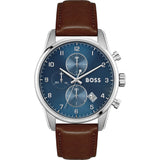 Hugo Boss Skymaster Blue Dial Brown Leather Strap Watch for Men - 1513940 Buy Now By Hugo Boss