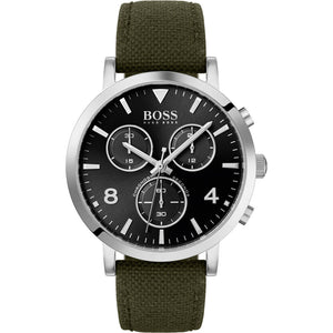 Hugo Boss Vesada Grey Dial Green Nylon Strap Watch for Men - 1513692 Buy Now By Hugo Boss