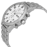Hugo Boss Aeroliner Chronograph White Dial Silver Steel Strap Watch for Men - 1513182 Buy Now By Hugo Boss