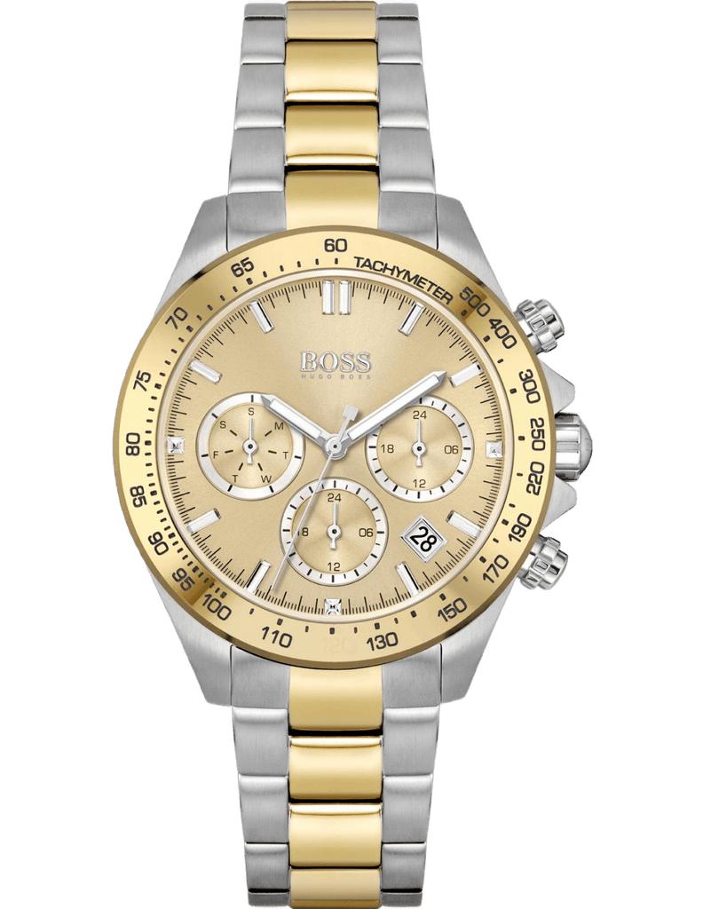 Hugo Boss Ikon Chronograph Silver Dial Two Tone Steel Strap Watch for Men - 1512960 Buy Now By Hugo Boss