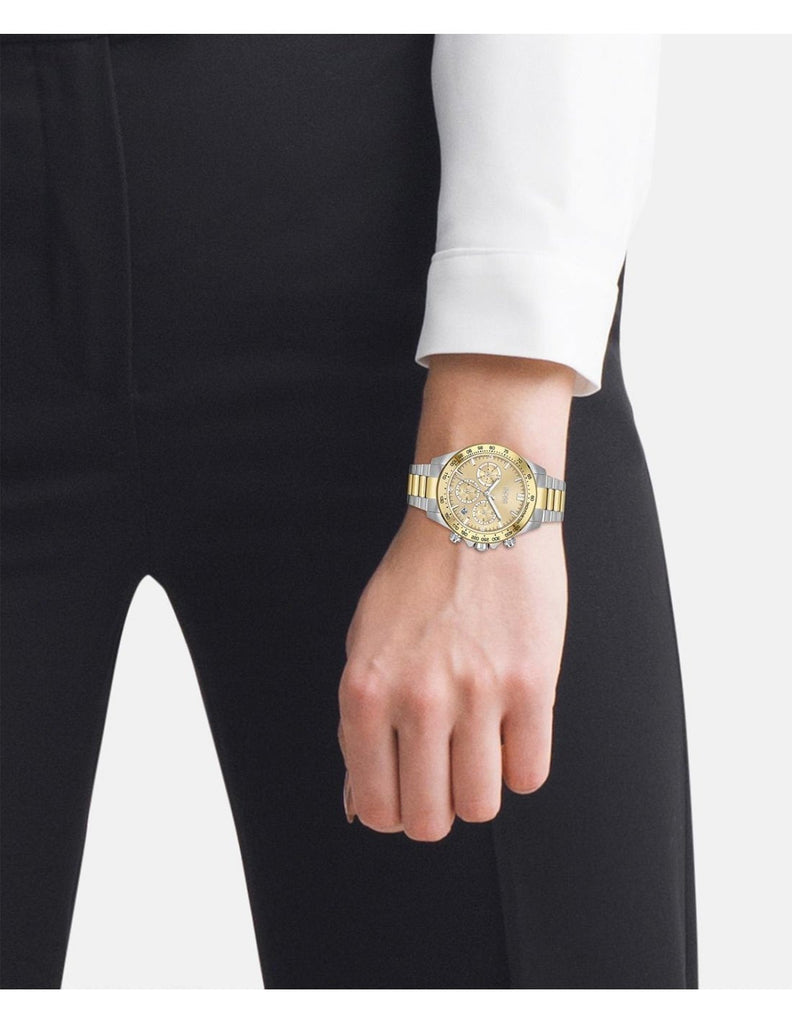 Hugo Boss Novia Gold Dial Two Tone Steel Strap Watch for Women - 1502618 Buy Now By Hugo Boss