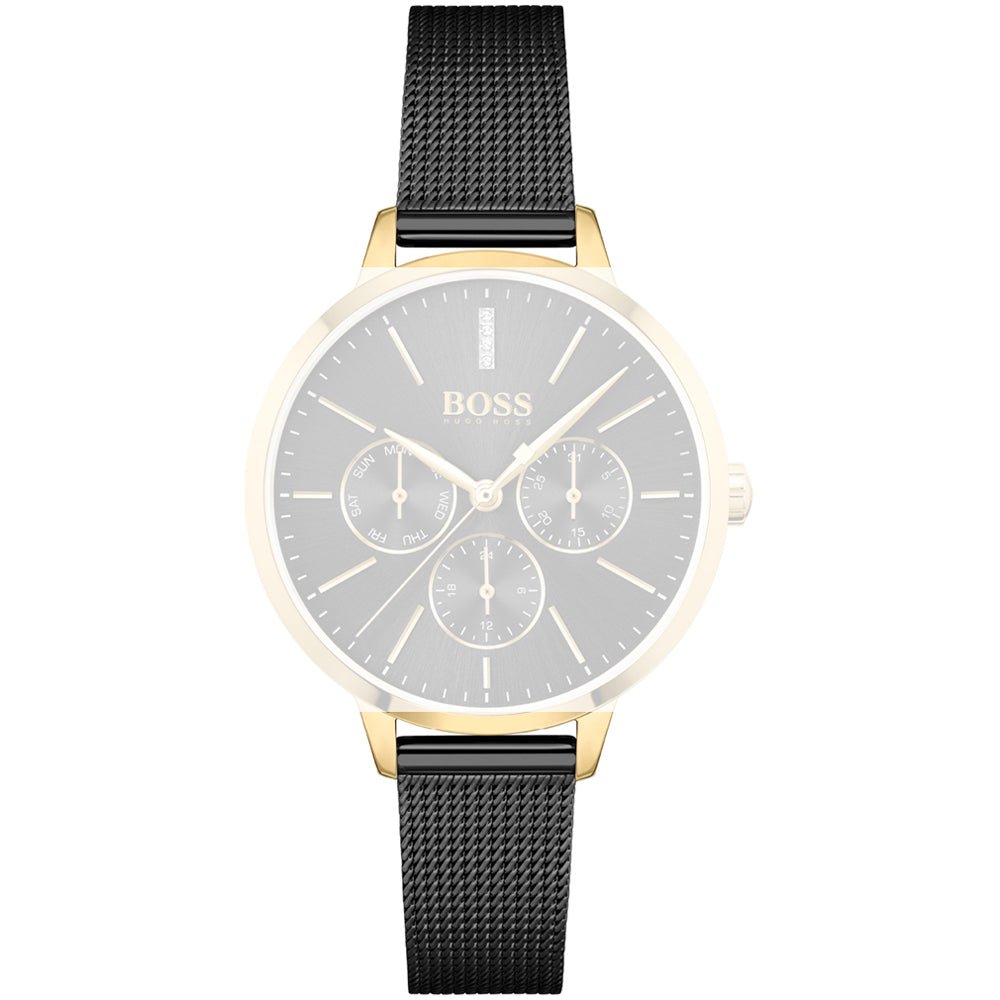 Hugo Boss Symphony Black Dial Black Mesh Bracelet Watch for Women - 1502601 Buy Now By Hugo Boss