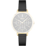 Hugo Boss Symphony Black Dial Black Mesh Bracelet Watch for Women - 1502601 Buy Now By Hugo Boss