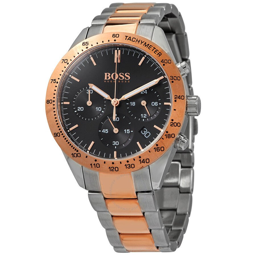 Hugo Boss Talent Black Dial Two Tone Steel Strap Watch for Men - 1513584 Buy Now By Hugo Boss