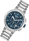 Hugo Boss One Chronograph Blue Dial Silver Steel Strap Watch For Men - 1513999 Buy Now By Hugo Boss