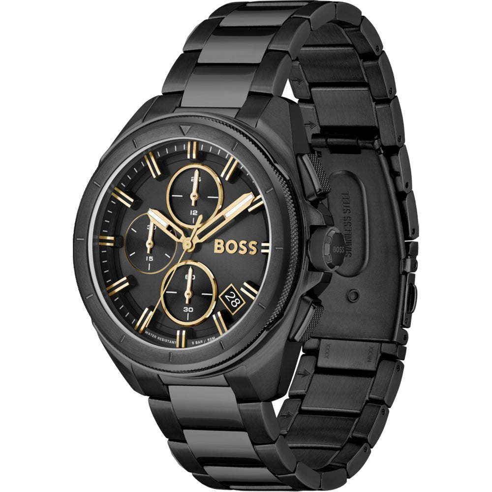 Hugo Boss Volane Black Dial Black Steel Strap Watch for Men - 1513950 Buy Now By Hugo Boss