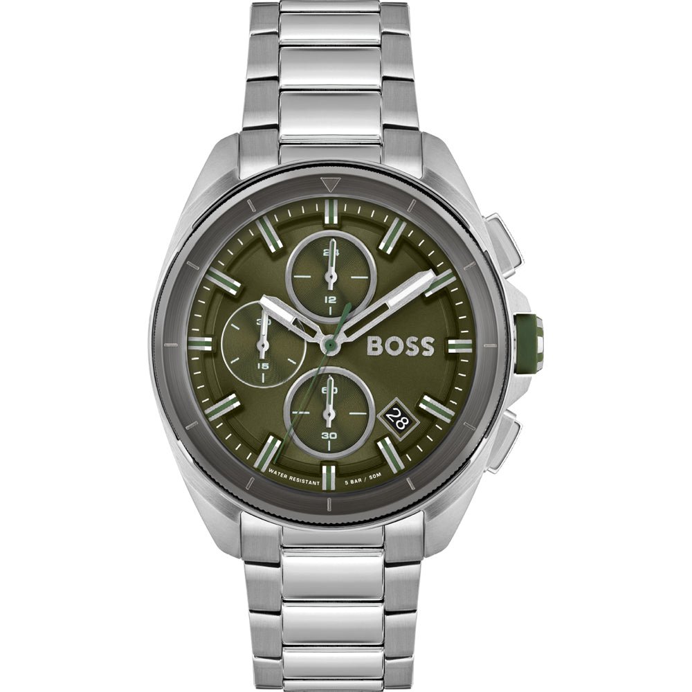 Hugo Boss Volane Grey Dial Silver Steel Strap Watch for Men - 1513951 Buy Now By Hugo Boss