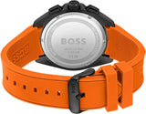 Hugo Boss Volane Black Dial Orange Silicone Strap Watch for Men - 1513957 Buy Now By Hugo Boss