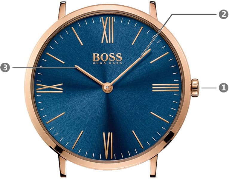 Hugo Boss Classic Jackson Blue Dial Brown Leather Strap Watch for Men - 1513458 Buy Now By Hugo Boss