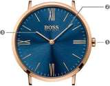 Hugo Boss Classic Jackson Blue Dial Brown Leather Strap Watch for Men - 1513458 Buy Now By Hugo Boss