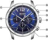Hugo Boss Professional Chronograph Blue Dial Blue Silicone Strap Watch for Men - 1513526 Buy Now By Hugo Boss