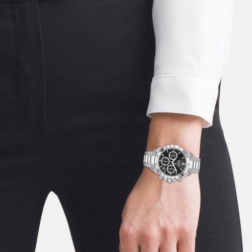 Hugo Boss Novia Black Dial Silver Steel Strap Watch for Women - 1502614 Buy Now By Hugo Boss