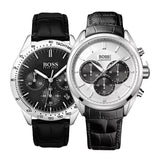 Hugo Boss Driver Chronograph Quartz Silver Dial Black Leather Strap Watch For Men - 1512880 Buy Now By Hugo Boss