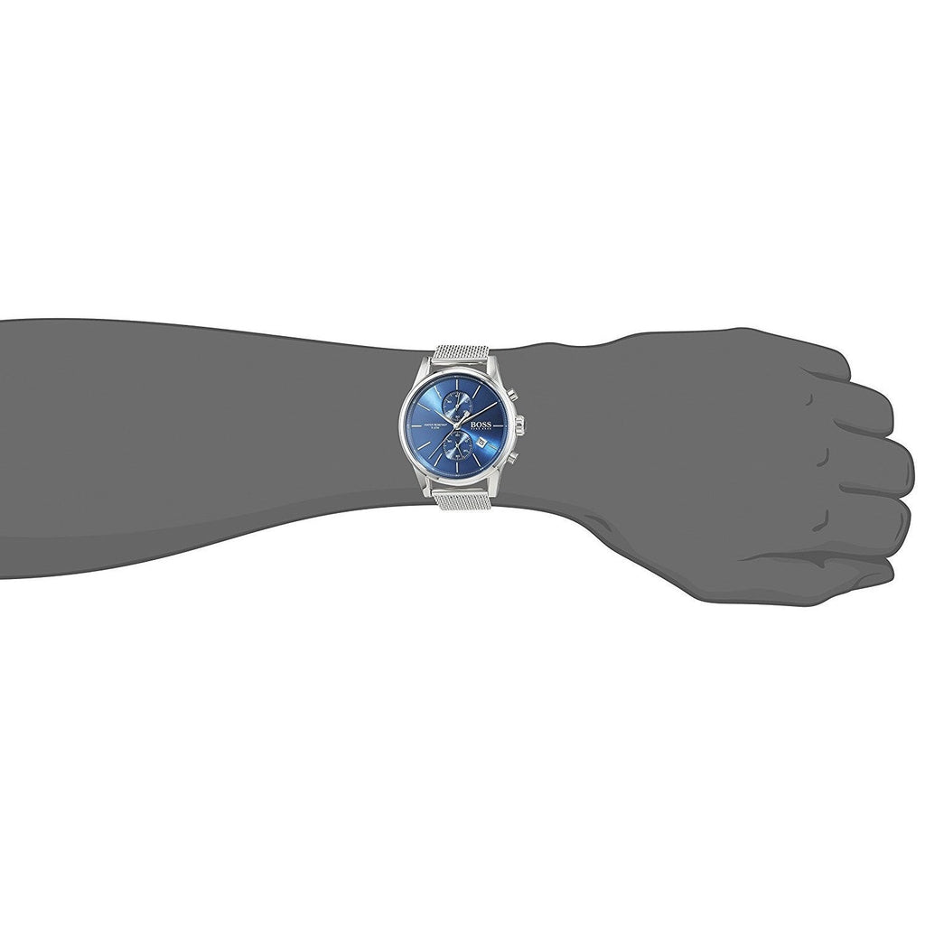 Hugo Boss Jet Blue Dial Silver Steel Strap Watch for Men - 1513384 Buy Now By Hugo Boss