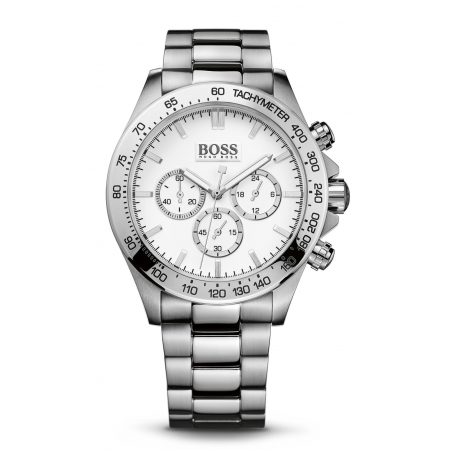 Hugo Boss Ikon Chronograph White Dial Silver Steel Strap Watch for Men - 1512962 Buy Now By Hugo Boss