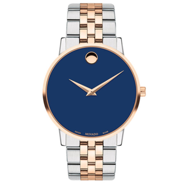 Movado Museum Classic Blue Dial Two Tone Steel Strap Watch for Men - 0607267 Buy Now By Movado