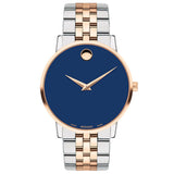 Movado Museum Classic Blue Dial Two Tone Steel Strap Watch for Men - 0607267 Buy Now By Movado