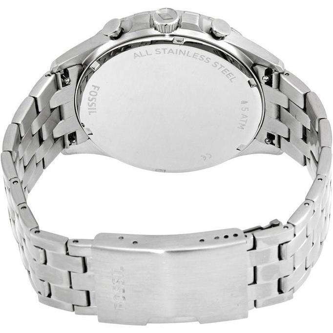 Fossil Forrester Chronograph Blue Dial Silver Steel Strap Watch for Men - FS5605 Buy Now By Fossil