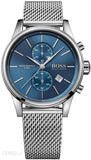Hugo Boss Jet Blue Dial Silver Mesh Bracelet Watch for Men - 1513441 Buy Now By Hugo Boss