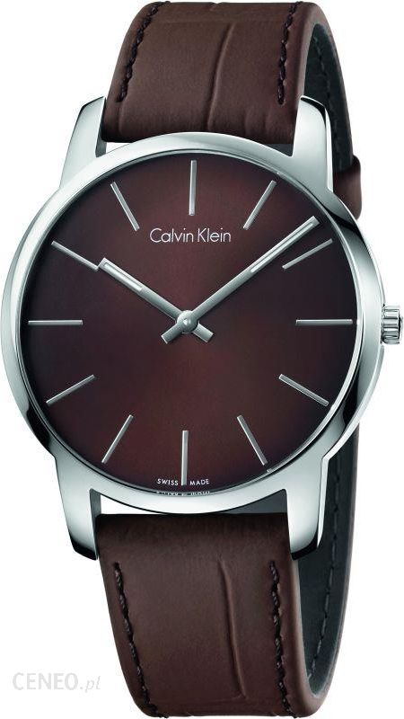 Calvin Klein City Brown Dial Brown Leather Strap Watch for Men - K2G211GK Buy Now By Calvin Klein