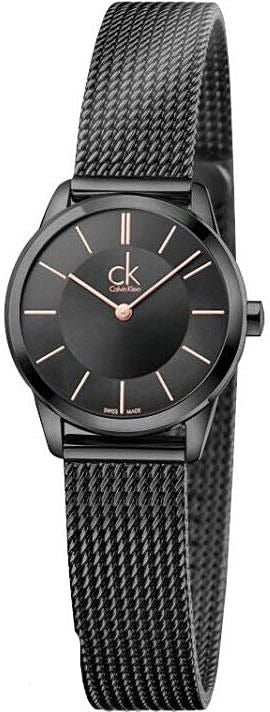 Calvin Klein Minimal Black Dial Black Mesh Bracelet Watch for Women - K3M23421 Buy Now By Calvin Klein