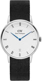 Daniel Wellington Dapper Cornwall White Dial Black Nylon Strap Watch for Women - DW00100264 Buy Now By Daniel Wellington