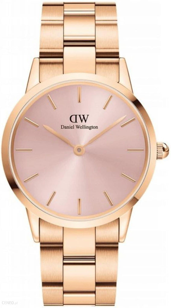 Daniel Wellington Iconic Link Pink Dial Rose Gold Steel Strap Watch For Women - DW00100333 Buy Now By Daniel Wellington