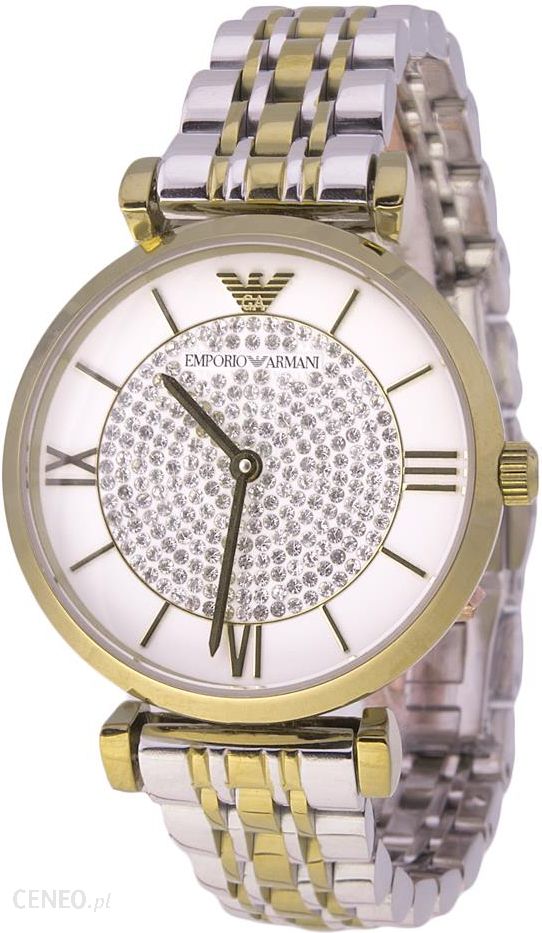 Emporio Armani Gianni T Bar White Dial Two Tone Steel Strap Watch For Women - AR8031 Buy Now By Emporio Armani